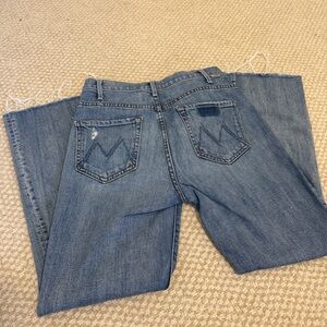 MOTHER Hustler Blue Flare Jeans